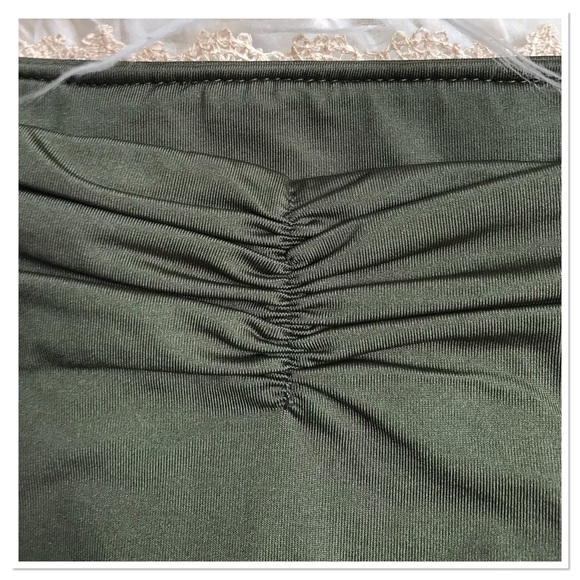 Blue Life Swim Eclipse Bikini Bottoms Fern Green Crochet Detail Boho Size Medium - Picture 5 of 10